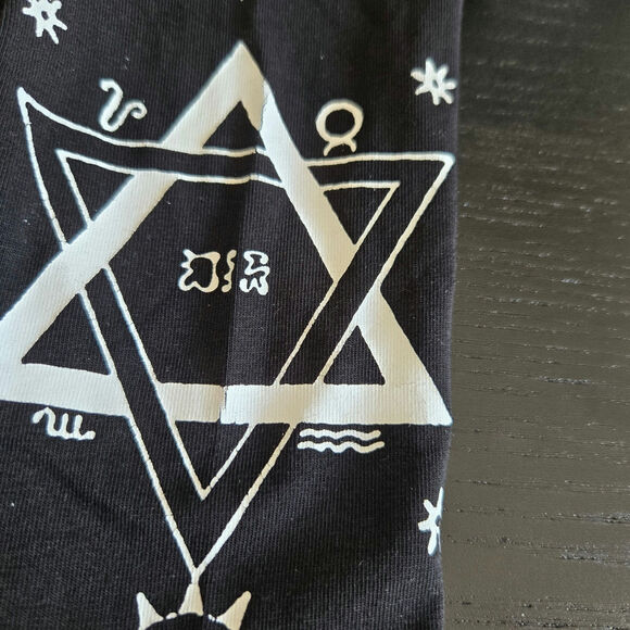 Disturbia Goth Sheath Dress Zodiac Symbols Mystical Cut Out Sexy Women 6 - Picture 13 of 14